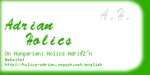 adrian holics business card